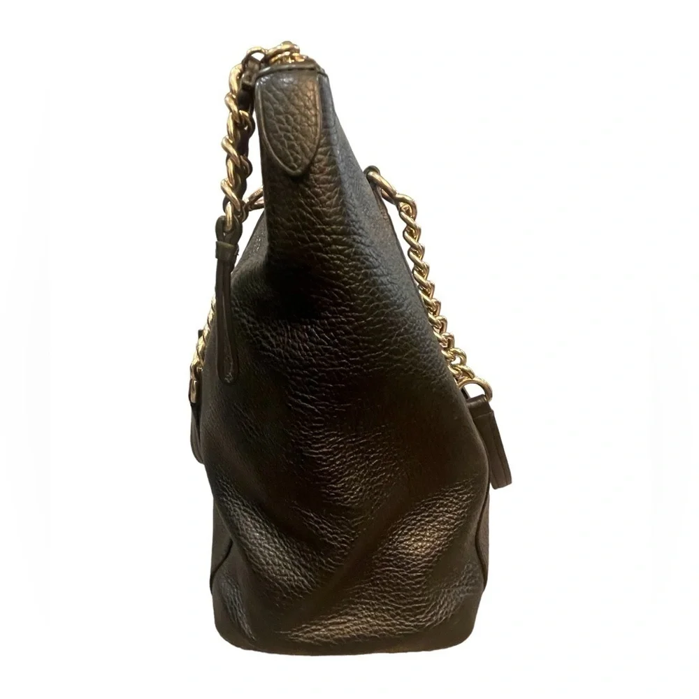 Coach Ava pebble leather gold chain tote - Picture 2 of 11
